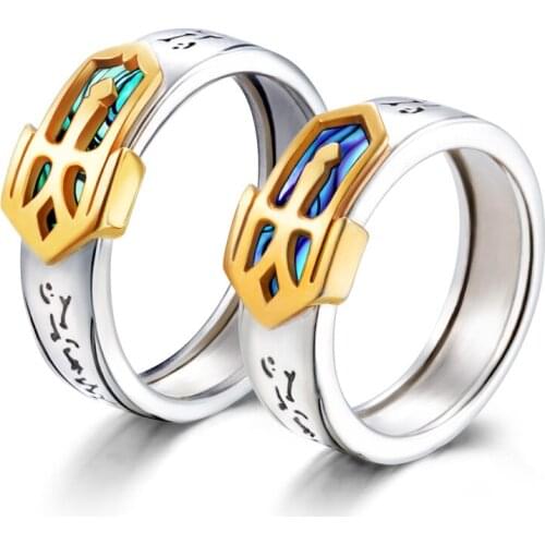 Anime FGO Fate stay night Saber Lily Avalon Saber Excalibur Ring 925 S Silver Finger Rings Apocrypha Cosplay Gift Props Jellwey