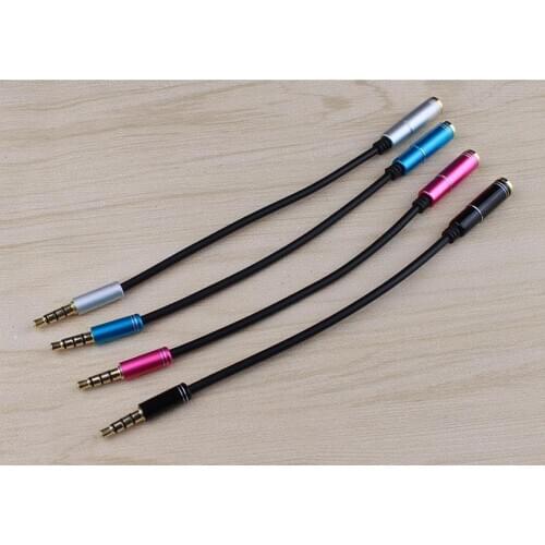 500pcs 3.5mm Audio Converter OMTP/CTIA Male to Female Headphone Cable for Mp3 Phone Tablet Desktop