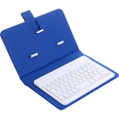 Wireless Keyboard With Protective Cover Mobile Phone Keyboard Leather Case Protective Case with Data Cable