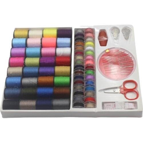 Household multifunctional 28color sewing thread 32 bobbin with threadsewing kit sewing ruler sewing repair needle and thread set