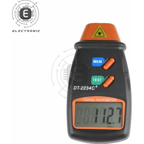 1set Digital Laser Tachometer RPM Meter Handheld Non-Contact Motor Lathe Speed Gauge Spin Tachometer