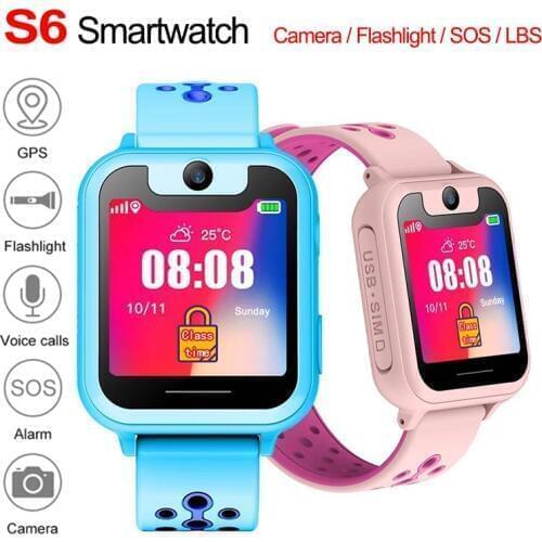 S6 Smart Kids Watch LBS Smartwatches Call Location Finder Locator Tracker Anti Lost Monitor Smartwatch Kids Gift