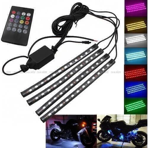 For Aprilia Tuono 50 125 R R139 V4 1100 V4R Motorcycle Strip Flexible RGB Flashing Light Decorative Lamp LED Remote Control