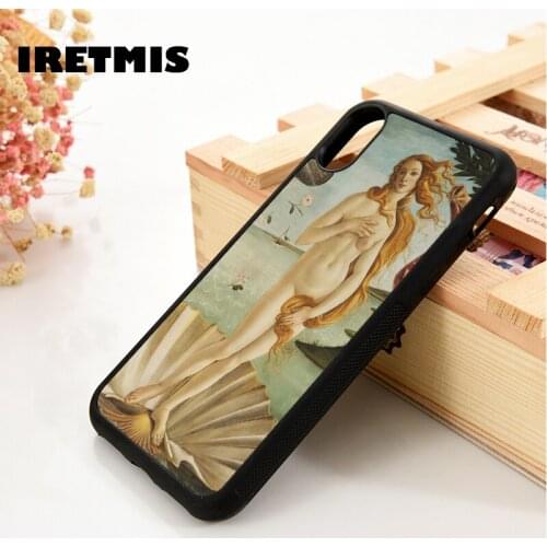 Iretmis 5 5S SE 6 6S TPU Silicone Rubber phone case cover for iPhone 7 8 plus X Xs 11 Pro Max XR the birth of venus