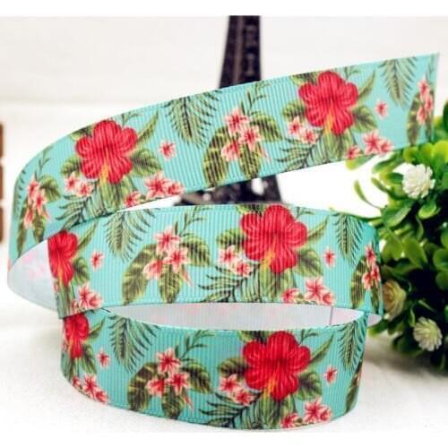 15102380 , 22MM Cartoon flowers Series Printed grosgrain ribbon, DIY handmadeHair accessories Material wedding gift wrap