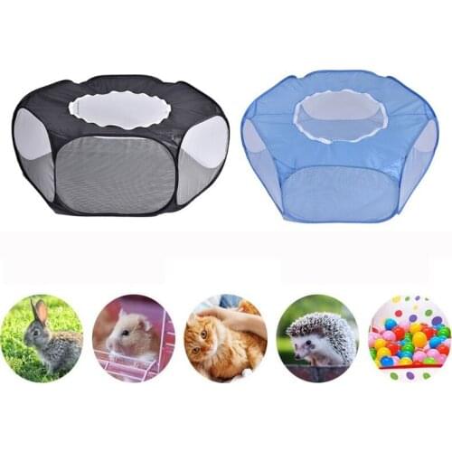 Small Pet Supplies Small Animal Pen Tent Foldable Breathable Transparent Yard Fence For Kitten Puppy Hamster Outdoor 2021 New