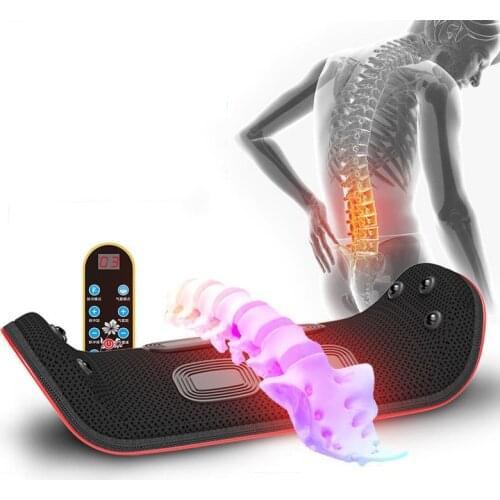 Marese Electric Lumbar Traction Device Waist Back Massager Vibration Massage Machine Lumbar Spine Support Waist Relieve Fatigue