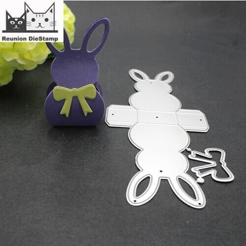 Reunion Rabbit Metal Cutting Dies Frame Stencils DIY Scrapbooking Embossing Paper Cards Die Cuts Photo Album Making Craft 2020