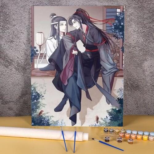 Mo Dao Zu Shi DIY Painting By Numbers Package Acrylic Paints 40*50 Boards By Numbers Home Decor Crafts Adults Handiwork