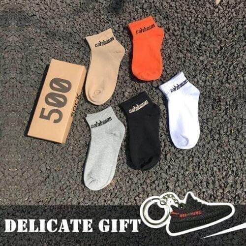 4 Pairs/Box Fashion Socks Crew Male Tide Street Europe Hip Hop Match 500 Tidal Youth Socks Men and Girl Personality Socks