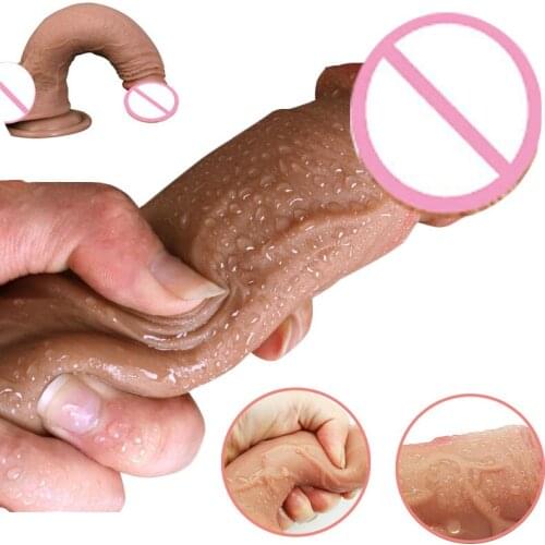 Soft Liquid Silicone Big Dildo With Suction Cup Realistic Penis Female Vaginal Anal Masturbation Cock Adult Sex Toy For Couples