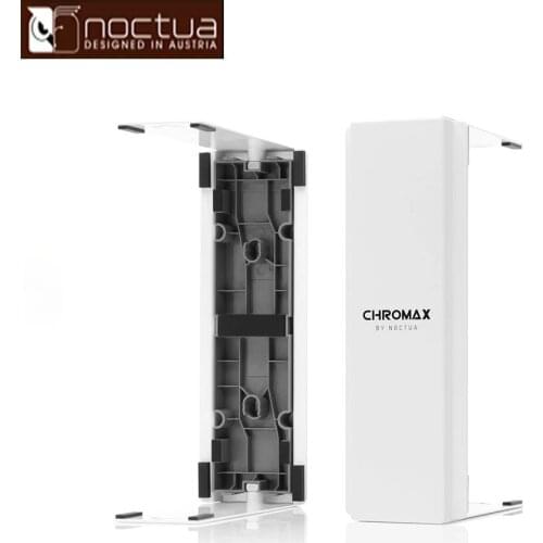 Noctua NA-HC4 Black/White Radiator Cover 1mm Thick Powder Coated Aluminum Easy Installation