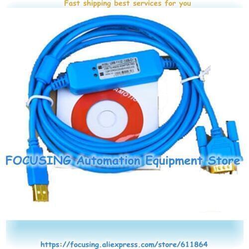 New USB-XW2Z-200S-CV Programming Cable For CS CJ Series PLC & HMI USB To DB9 RS232 Support WIN7/8