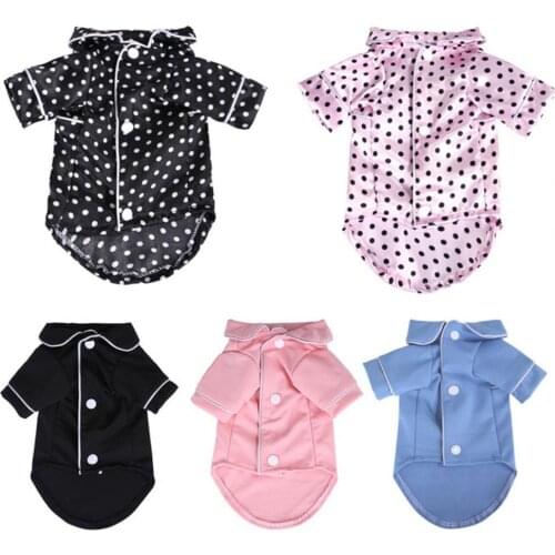 Pure Color Dog Pajamas Breathable Comfortable Fabric Pet Dog Sleepwear Costume for Sleeping Pet Clothes Accessories Supplies