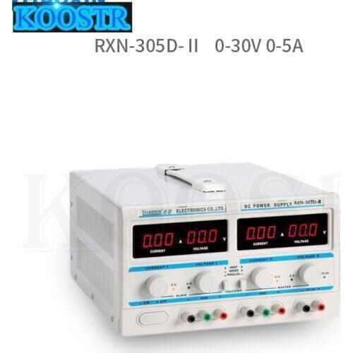 RXN-305D-II (0-30V/0-5A) Two-circuit Output Cocurrent Voltage-stabilized Source Fixed Output 5V 3A Adjustable DC power supply