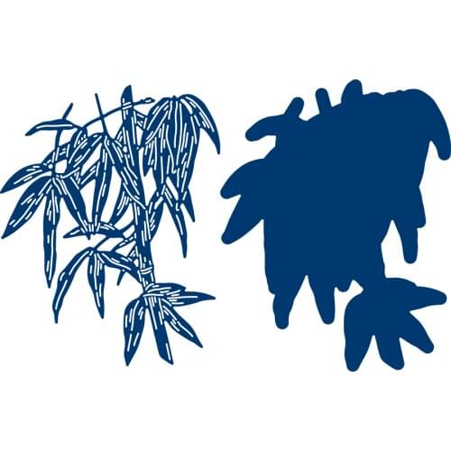 New 2021 Bamboo Leaves Die Cutting Dies Scrapbook Diary Decoration Stencil Embossing Template DIY Greeting Card Handmade