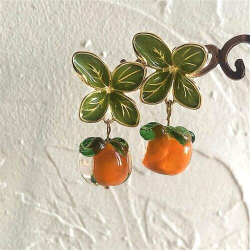 Cute Plant Fruit Earrings 2021 New Trends Jewelry For Females All Match