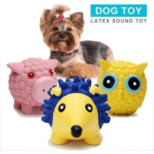 Funny Animal Shape Pet Dogs Toy Bite Resistance Molar Latex Sound Dog Trainning Toys For Dogs Clean Teeth Non-toxic Pets Product