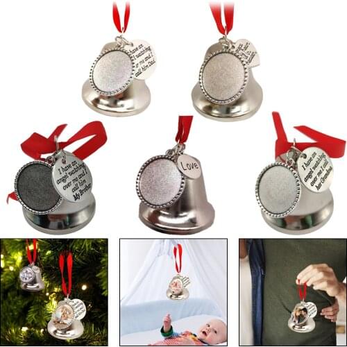 Sublimation Heat Transfer Printing Love Bell Pendant Decoration Car Diy Decoration Figurines & Miniatures Wind Chimes Pendant