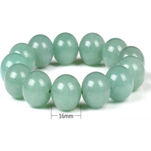 Fine Jewelry Natural Dongling Jade Handmade 16mm Round Beads Fashion Bracelet for Men Jewelry Bracelets Gifts