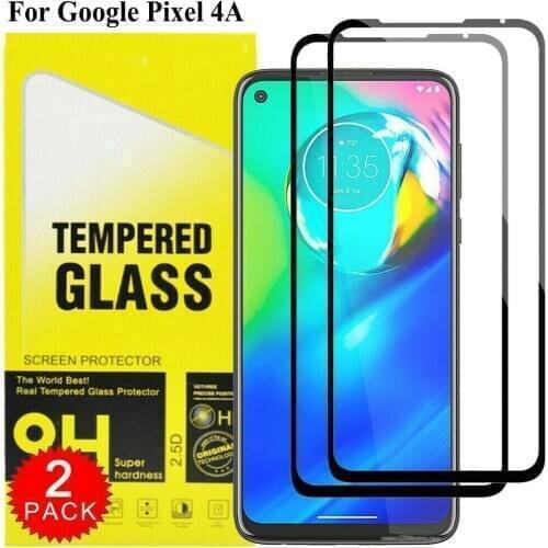 2pcs Tempered Glass for For Google Pixel 4a Screen Protectors Black Edge Full Coverage Film Screen Protectors Full Cover