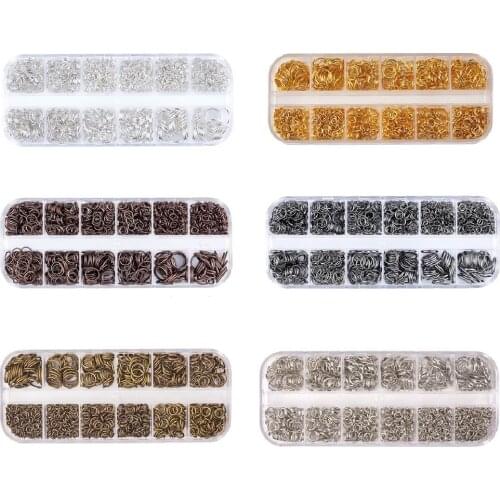 1Box 4 5 6 7 8 10mm Mixed Brass Jump Rings Silver Split Rings Connectors For DIY Jewelry Making Silver Gold Bronze Color