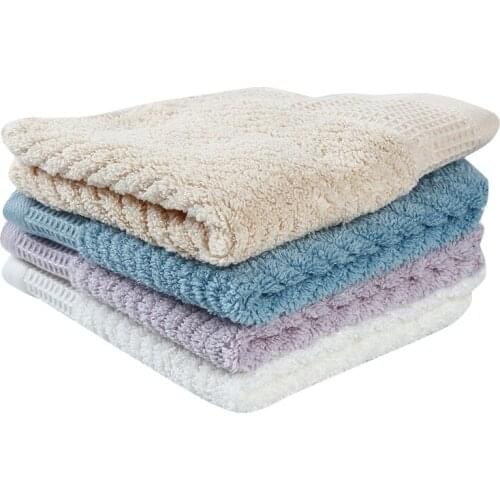 1PC Cotton Stripe Square Towel 34*34 Combed Cotton Small Towel Water Absorption And Quick Drying Solid Color Towel