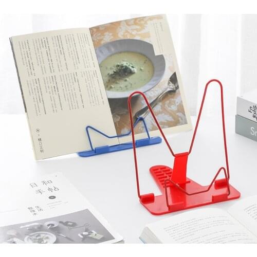 1 Pcs Bookends Portable Foldable Adjustable Bookend Stand Reading Book Stand Document Holder Base Reading Book Holder