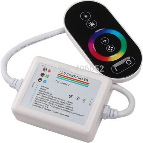 10set/lot DC 12V Remote Wireless Touch Pad Panel RGB LED Controller controls for 5050 3528 RGB Light RGB Controller