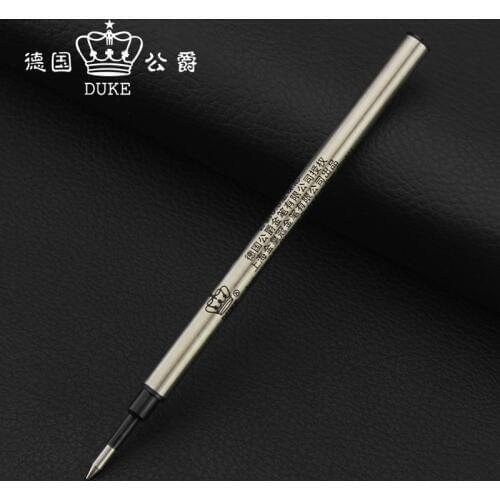 10pcs/lot Duke Refills Black Ink 0.5mm Standard 11.2cm Long Universal Flat Rollerball Pen Refill