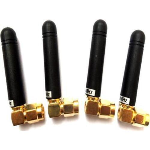10pcs/lot SW433-WT36 - 45mm small size copper plated SMA-JW interface RF wireless 433mhz rubber antennas
