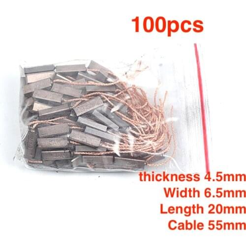 100pcs for Valeo Halla car generator carbon brush electric brush 4.5*6.5*20mm high copper resistance