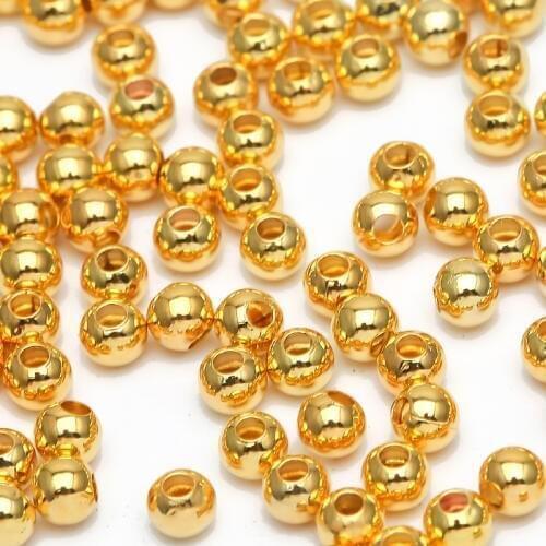 1000pcs 3X1.5MM Stainless Steel Ball Jewelry Round Silver Spacer Metal Beads For Needlework For Jewelry Making Diy Bracelet