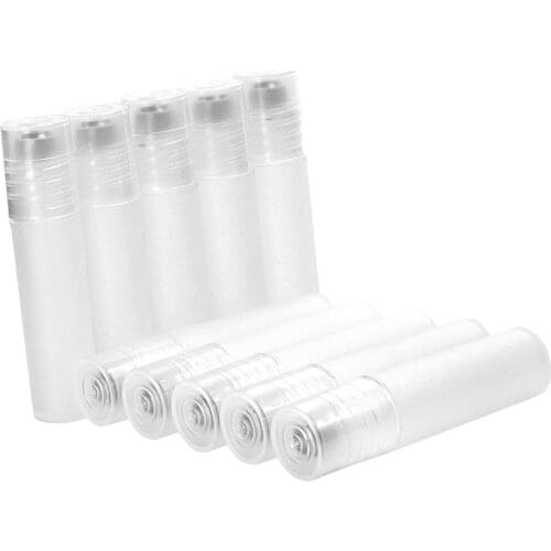 10x 5ML Beauty Travel Roller Refillable Essential Oil Roll-on Perfume Bottle