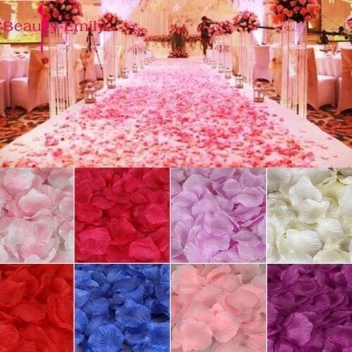 3000piece/lot 5*5cm Romantic silk Rose petals for Wedding Decoration Romantic Artificial Rose Petals Wedding Flower Rose Flower