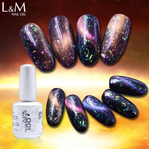3Pcs/Lot IDO Nail Gel polish 15ml New Arrival Galaxy Shadow Series shinning Bling Nail Glue Gel Polish for Nails lamp UV & LED