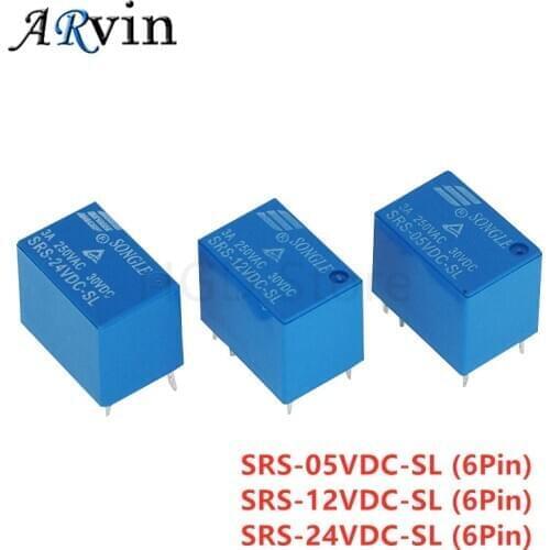 5PCS/Lot Signal Relay 4100 SRS-05VDC-SL SRS-12VDC-SL SRS-24VDC-SL 5V 12V 24V 6Pin 3A A Set of Conversions