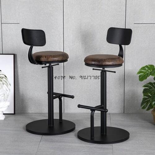 Bar Stools Rotating And Lifting Wrought Iron Front Bar Chair High Stools Simple Ins Net Red Modern Home Bar Stools