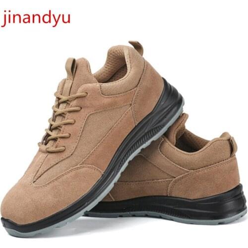 Steel Toe Shoes for Men Work Safety Boot Breathable Comfy Splash Proof Sparkproof Anti Piercing Safty Shoes Man Protective Boots