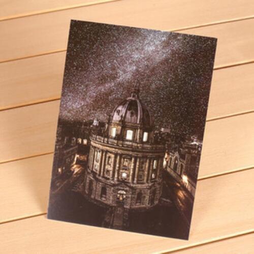 3pcs night starry sky black castle post card beautiful painting design paper cards stationery craft notebook bookmark