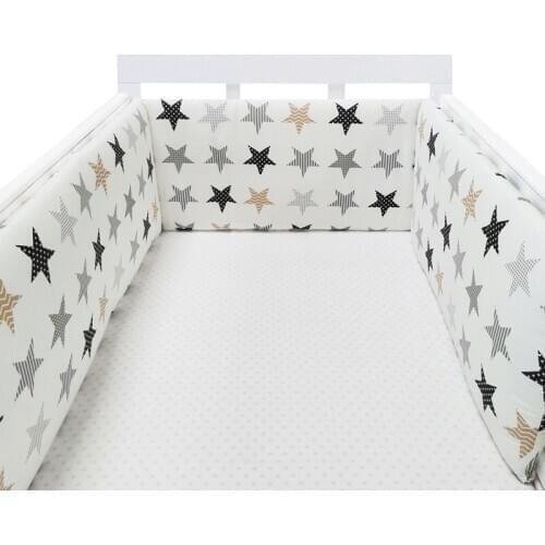 Baby Crib Bumper Cotton Thicken One-piece Crib Around Cushion Cot Protector Pillows Newborns Room Bedding Decor room decoration