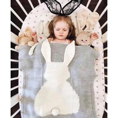 Baby blankets of cotton-knit newborn boys drink sofa blankets of baby rabbit pretty child child child bed quilt for bed