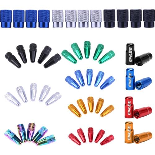 5Pcs Aluminum Bicycle Tire Valve Cap for Presta Bike Tyre Valve Stem Rainbow Color Metal Dust Covers Bicicleta accessories