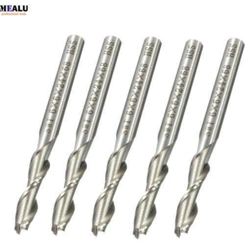 6mm 2 Flute HSS & Aluminium End Mill Cutter CNC Bit Extended Incisive Strong And Durable