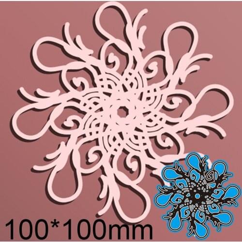 Metal Dies Large Line Flower New Stencils DIY Scrap Booking Paper Cards Craft Making Decoration 100*100mm
