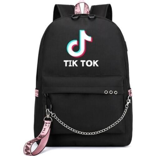 TIK TOK Fashion Usb Charge Backpack Boys Girls School Bag Men Women Rucksack School Bag Teens Daily New Knapsack