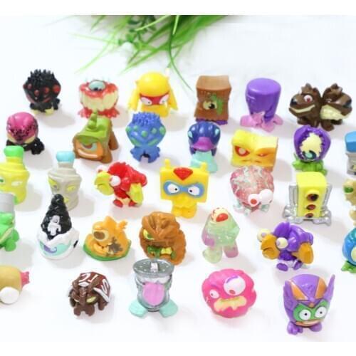 Lot Random 10-20-30PCS Flush Force Rubber Cartoon Unflushable PVC Figures Model Toys For Kids Birthday Gift