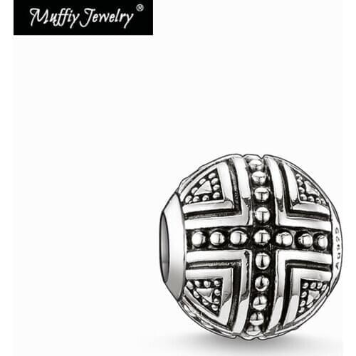 Charm Beads Cross Hero,Karma Europe 2019 Brand New Good Fashion 3mm Hole Jewelry Fit Necklace Bracelet, 925 Sterling Silver