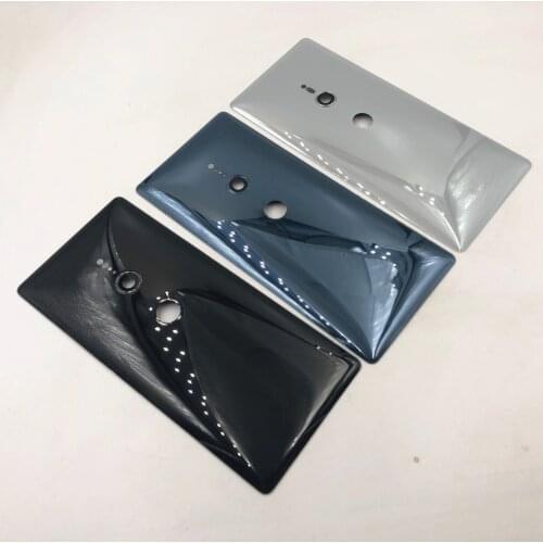 Original Ceramics Glass For Sony Xperia XZ2 H8216 H8266 H8276 H8296 Back Battery Cover Rear Door Back case Housing + Camera lens
