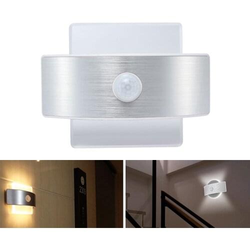 Rechargeable LED Wall Lamp Motion Sensor Lamp Bedroom Decor Lights Wireless Infrared Wall Lamps Creative Decorative Night Light